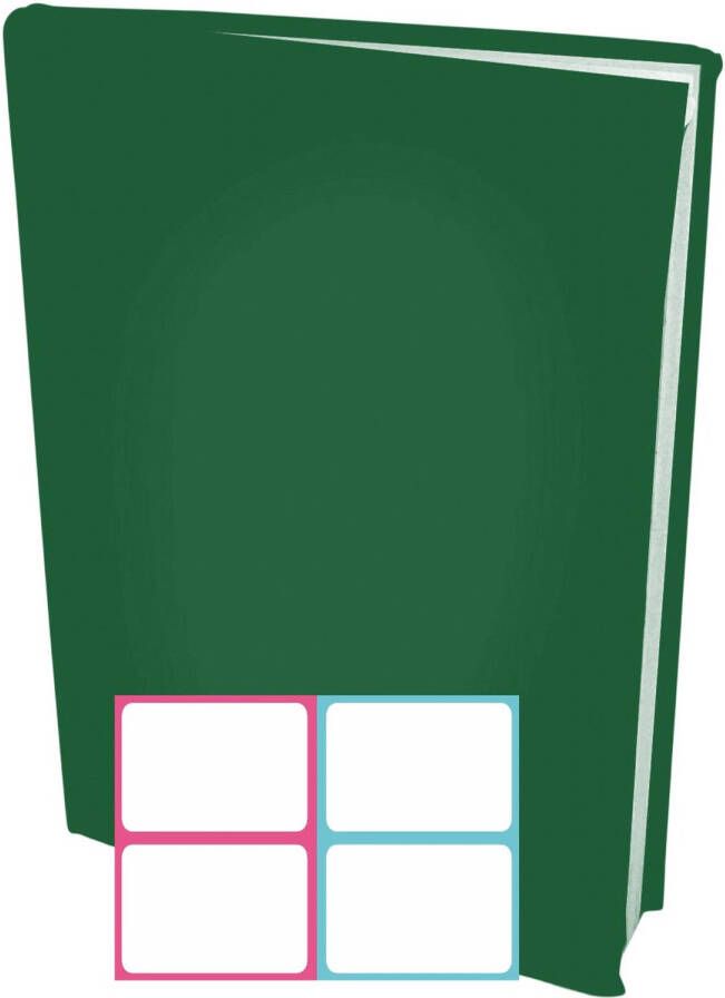 Benza Rekbare boekenkaften A4 Groen 6 stuks inclusief kleur labels