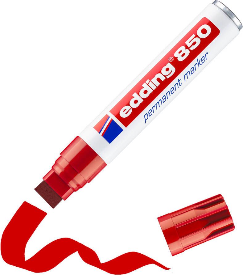 Edding 850 1 Permanent marker rood beitelvormige punt 5-16 mm blister