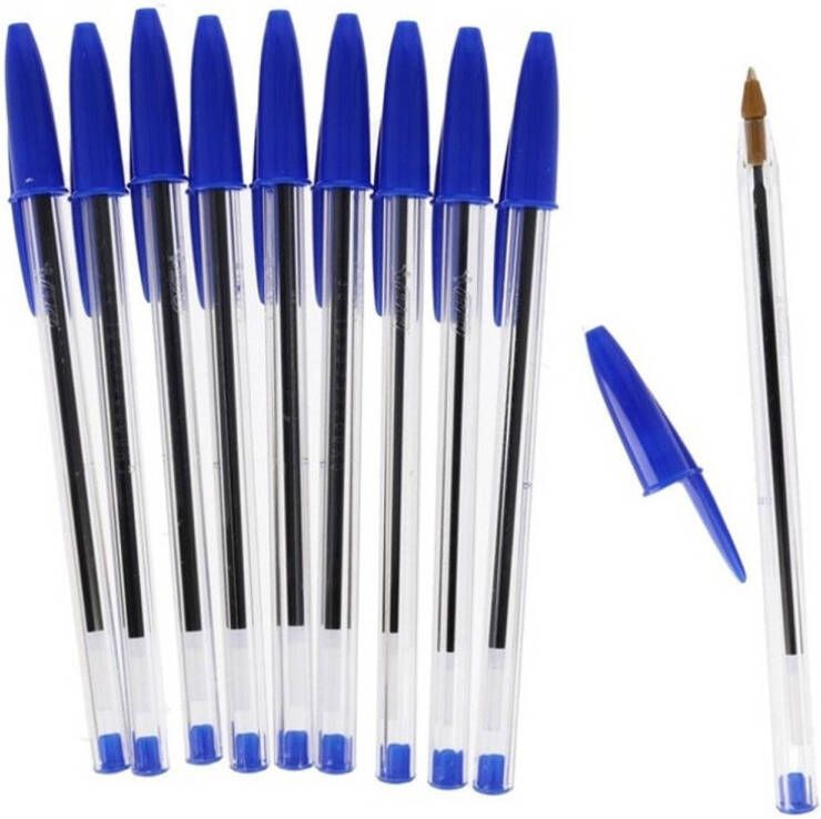 Gerimport Bic balpennen set 20x stuks in kleur blauw Pennen