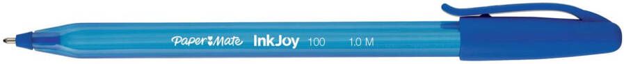 Paper Mate balpen InkJoy 100 met dop blauw doos 80 + 20 gratis