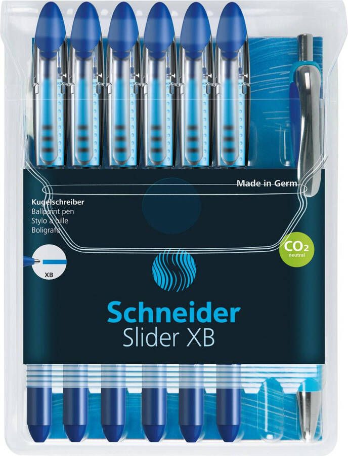Schneider Rollerpen Slider Basic extra breed blauw met 1 balpen Rave gratis