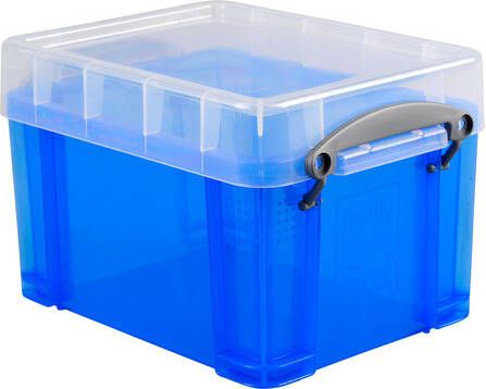 Really Useful Opbergbox 3 liter 245x180x160 mm transparant blauw