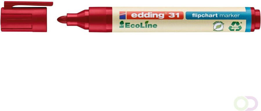 Edding Ecoline Viltstift edding 31 Ecoline voor flipover rond 1.5-3mm rood