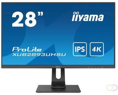Iiyama ProLite XUB2893UHSU-B1 computer monitor 71 1 cm (28") 3840 x 2160 Pixels 4K Ultra HD LED Zwart (XUB2893UHSU-B1)