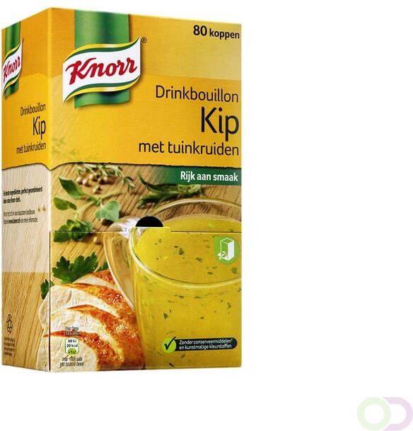 Knorr drinkbouillon kip met tuinkruiden 80 zakjes