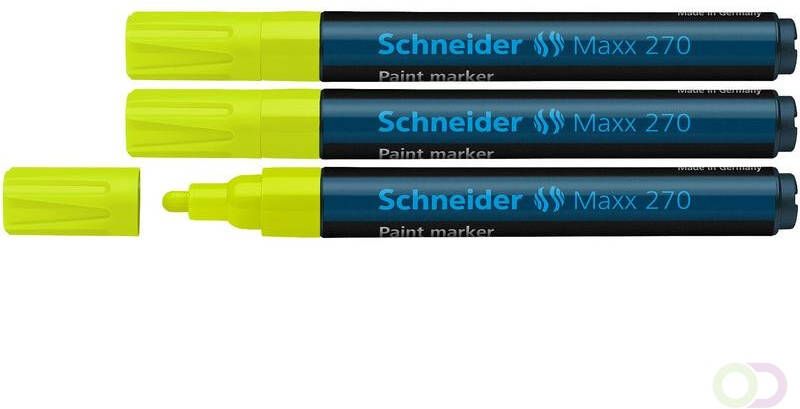 Schneider lakmarker Maxx 270 1-3 mm fluor geel. Set Ã¡ 3x