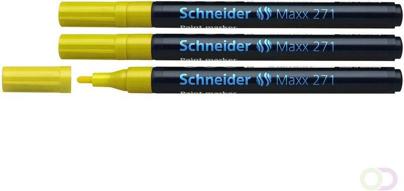 Schneider lakmarker Maxx 271 1 2 mm geel. Set Ã¡ 3x