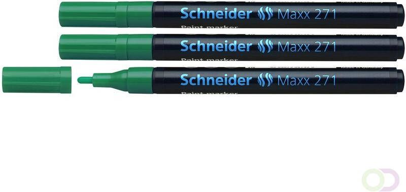 Schneider lakmarker Maxx 271 1-2 mm groen. Set Ã¡ 3x