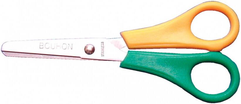 Westcott Bouhon schaar Inox 14 cm voor linkshandigen geel groen met ronde punt
