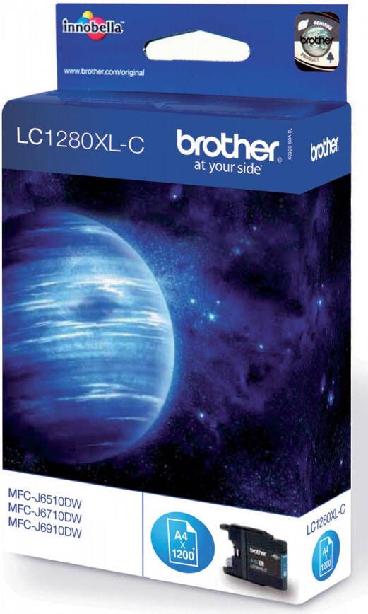 Brother LC1280XLC inktcartridge 1 stuk(s) Origineel Hoog (XL) rendement Cyaan (LC-1280XLC)
