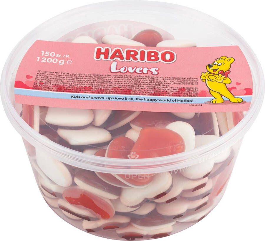 Haribo Lovers snoepgoed pot van 150 stuks