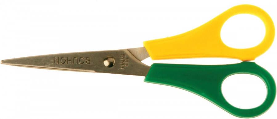 Westcott Bouhon schaar Inox 14 cm voor linkshandigen geel groen met scherpe punt